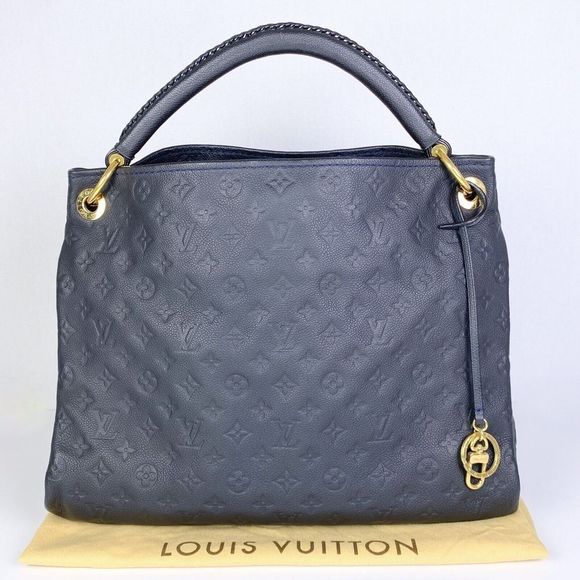 Louis Vuitton Artsy Authentic Monogram Empreinte Leather Navy Blue Shoulder Bag - Picture 1 of 8